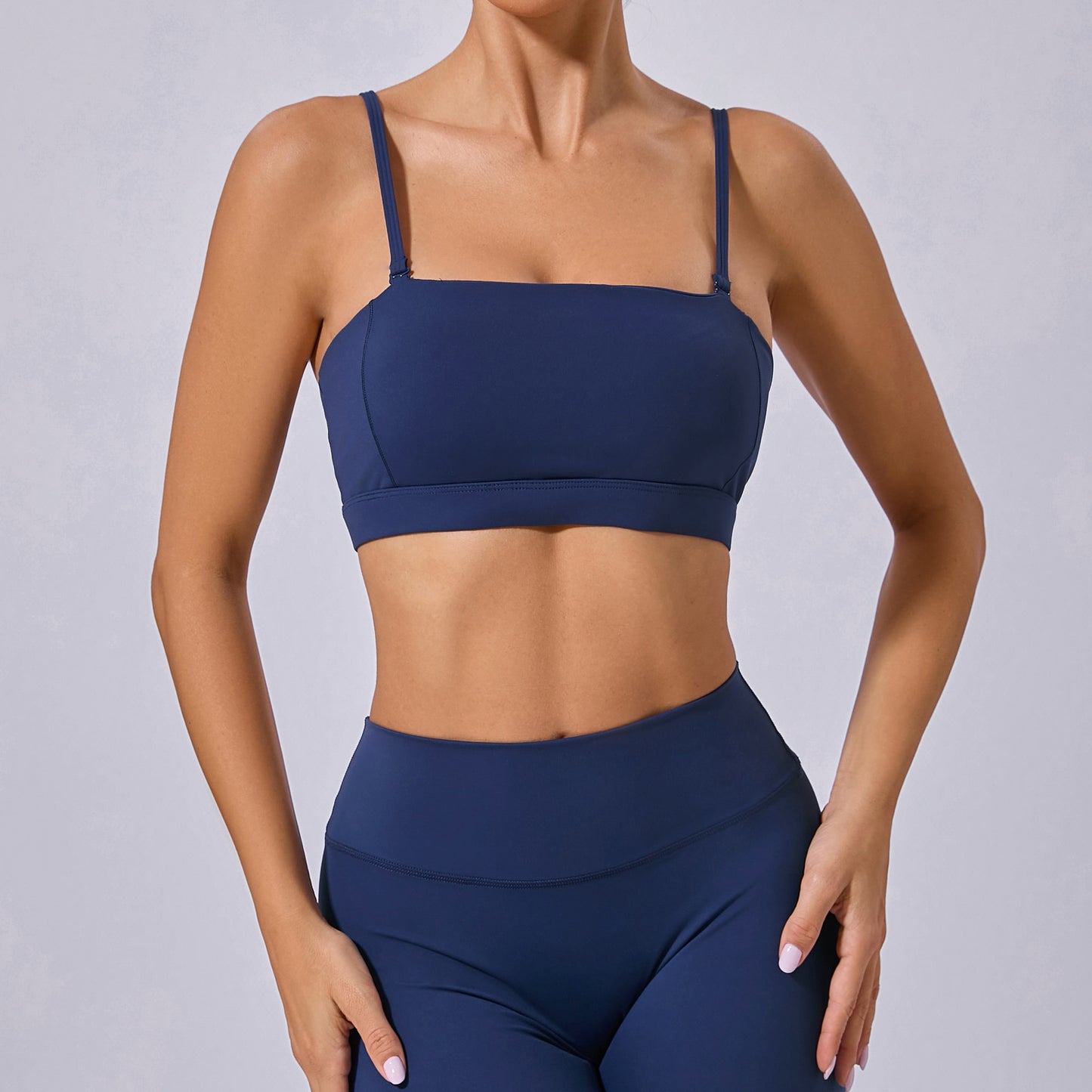 Versatile Removable Shoulder Strap Anti Slip Sports Bra Crop Top for Yoga Running and Fitness for Active Wear and Outdoor Workouts Style No 31462