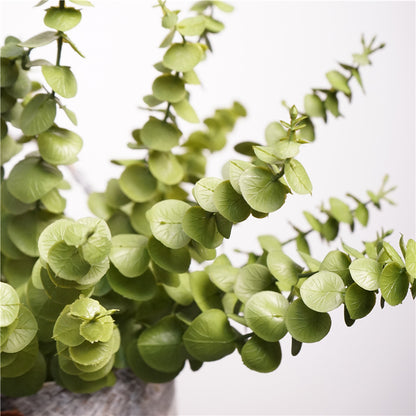 High-Quality Realistic Eucalyptus Leaves Artificial Bouquet for Home Decor - Perfect for Weddings, Events, and Year-Round Decoration