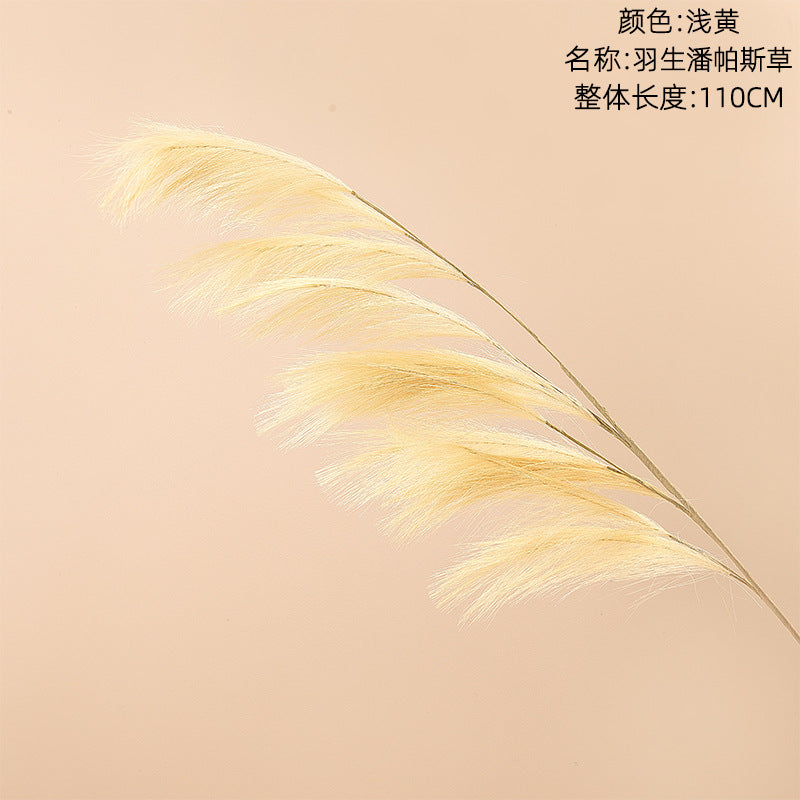 Lifelike Pampas Grass Simulation Flowers for Home Decor - Perfect for Weddings & Special Occasions (Model MW09927)