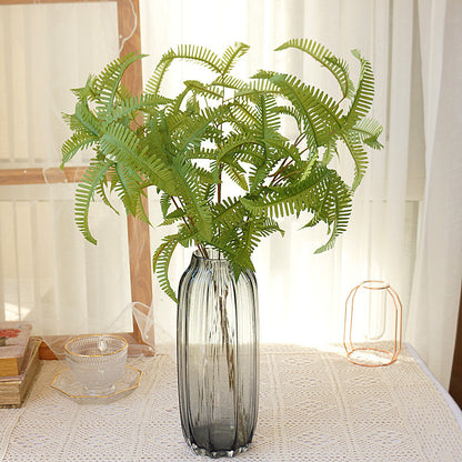 Realistic Fern Leaf Faux Flowers - Single Stem 3-Prong Greenery for Home Decor, Weddings, and Photography Props - Perfect Artificial Plants for Stunning Interior Design