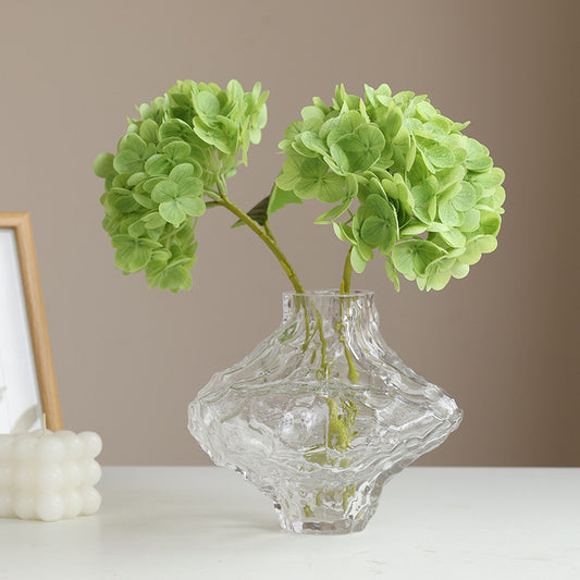 Lifelike 3D Printed Hydrangea Floral Branch - Charming Home Décor Soft Decoration for Beautiful Flower Arrangements