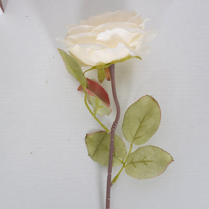 French Romantic Pristine Edge Faux Rose - Stunning Floral Decor for Weddings, Bedrooms, and Picnics - Perfect Photo Prop for Dreamy Vibes and Girlish Charm