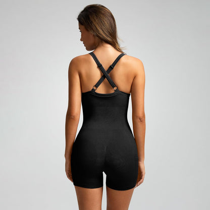 High Intensity Seamless Yoga Bodysuit for Women Ultra Stretch Ribbed Fitness Activewear with Supportive Back Design for Maximum Comfort and Flexibility