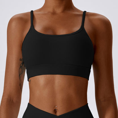 Fast Drying Strappy Back Yoga Sports Bra for Running Gym Workouts and Activewear High Support Comfort for Every Move