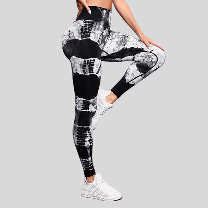 High Waisted Tie Dye Butt Lifting Leggings for Fat Burning for Yoga and Intense Workouts