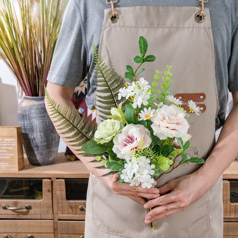 Elegant and Lifelike Ai Mo Jiegeng Handcrafted Faux Flower Bouquets for Home Decor – Perfect for Weddings, Wall Art, and Bouquet Arrangements - Featuring Beautiful Roses (Model CF02004)