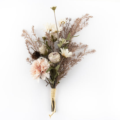 Stunning Conilia Artificial Flower Bouquet - Elegant Home Decor and Wedding Hand-Tied Floral Arrangement for Wall Decoration - CF01003