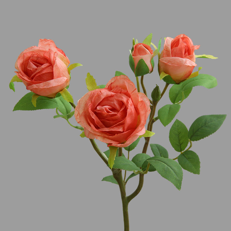 Elegant Faux Flowers: French Romantic Silk Roses for Home Decor - Perfect for Living Room Displays and Stunning Photo Props