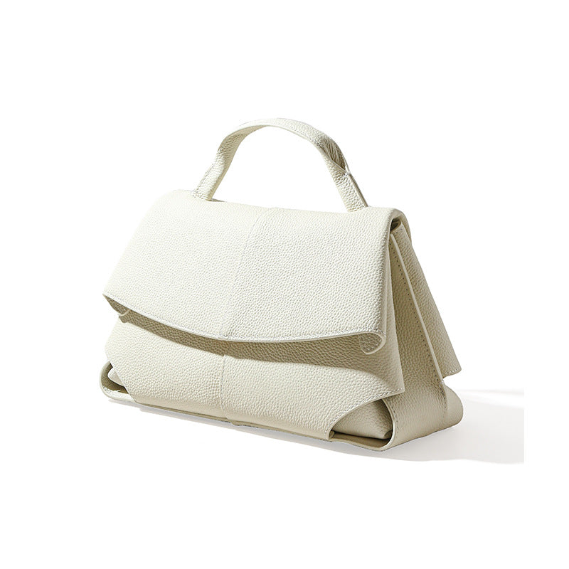 Genuine Leather Women's Shoulder Bag Chic Cowhide Crossbody Purse with Push Lock Design for Style and Comfort for Commutes and Everyday Use