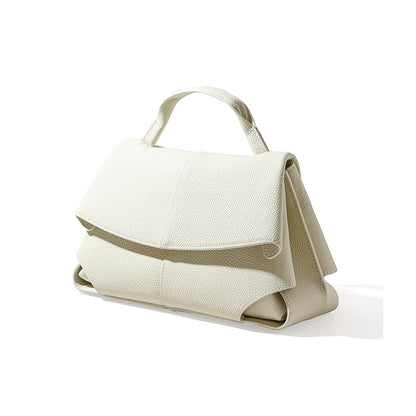 Genuine Leather Women's Shoulder Bag Chic Cowhide Crossbody Purse with Push Lock Design for Style and Comfort for Commutes and Everyday Use