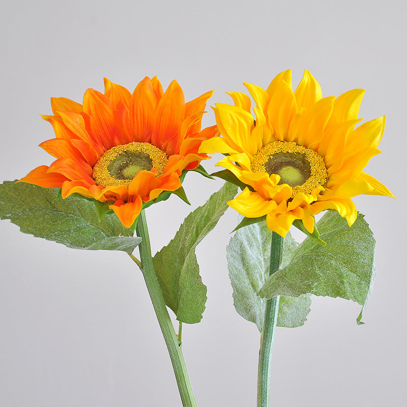 Realistic PU Sunflower Artificial Flower for Home Decor, Wedding Decorations, and Event Centerpieces - Vibrant Faux Sunflower for Hotels and Special Occasions