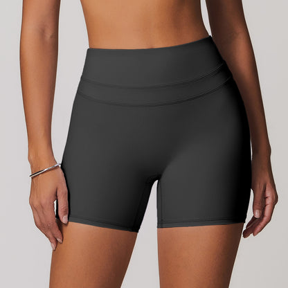 High Waisted Peach Lift Yoga Shorts Stretchy Soft Fabric Moisture Wicking for Running and Gym Workouts Model 8863