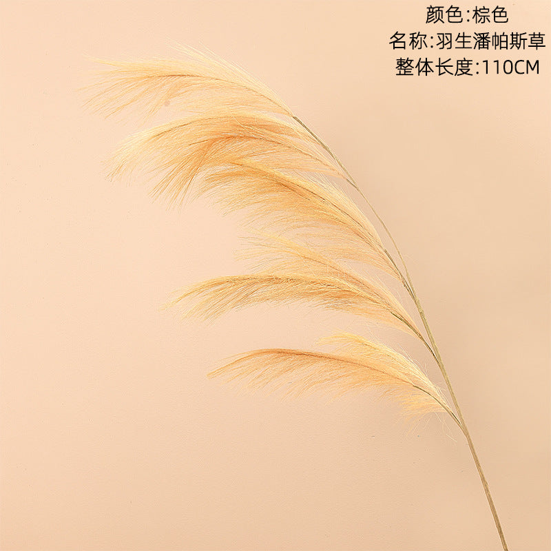 Lifelike Pampas Grass Simulation Flowers for Home Decor - Perfect for Weddings & Special Occasions (Model MW09927)