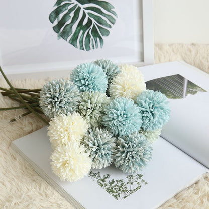 Stunning Nordic Dandelion and Hyacinth Faux Flowers - Lush Greenery for Wedding Decor, Event Backdrops, and Floral Walls