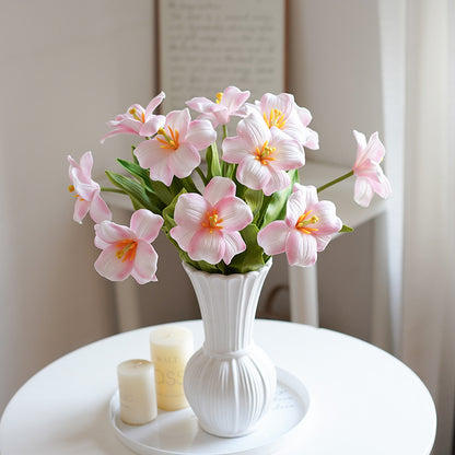 Opening Tulip Artificial Flowers - Elegant Home Décor for Living Room and Dining Table - Realistic Touch for Upscale Decoration