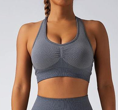 Seamless Quick Dry Women's Running Workout Set with Built In Chest Padding High Waisted Seamless Fitness Shorts Yoga Top for Comfort and Performance