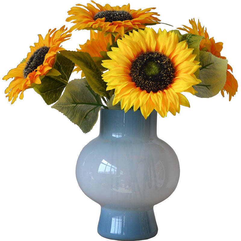 Realistic Single Stem Sunflower – Stunning Decorative Faux Flower for Home, Outdoor, Wedding, and Hotel Decor – Elegant Golden Sunflower Accent Piece