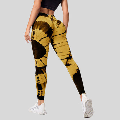 High Waisted Tie Dye Butt Lifting Leggings for Fat Burning for Yoga and Intense Workouts