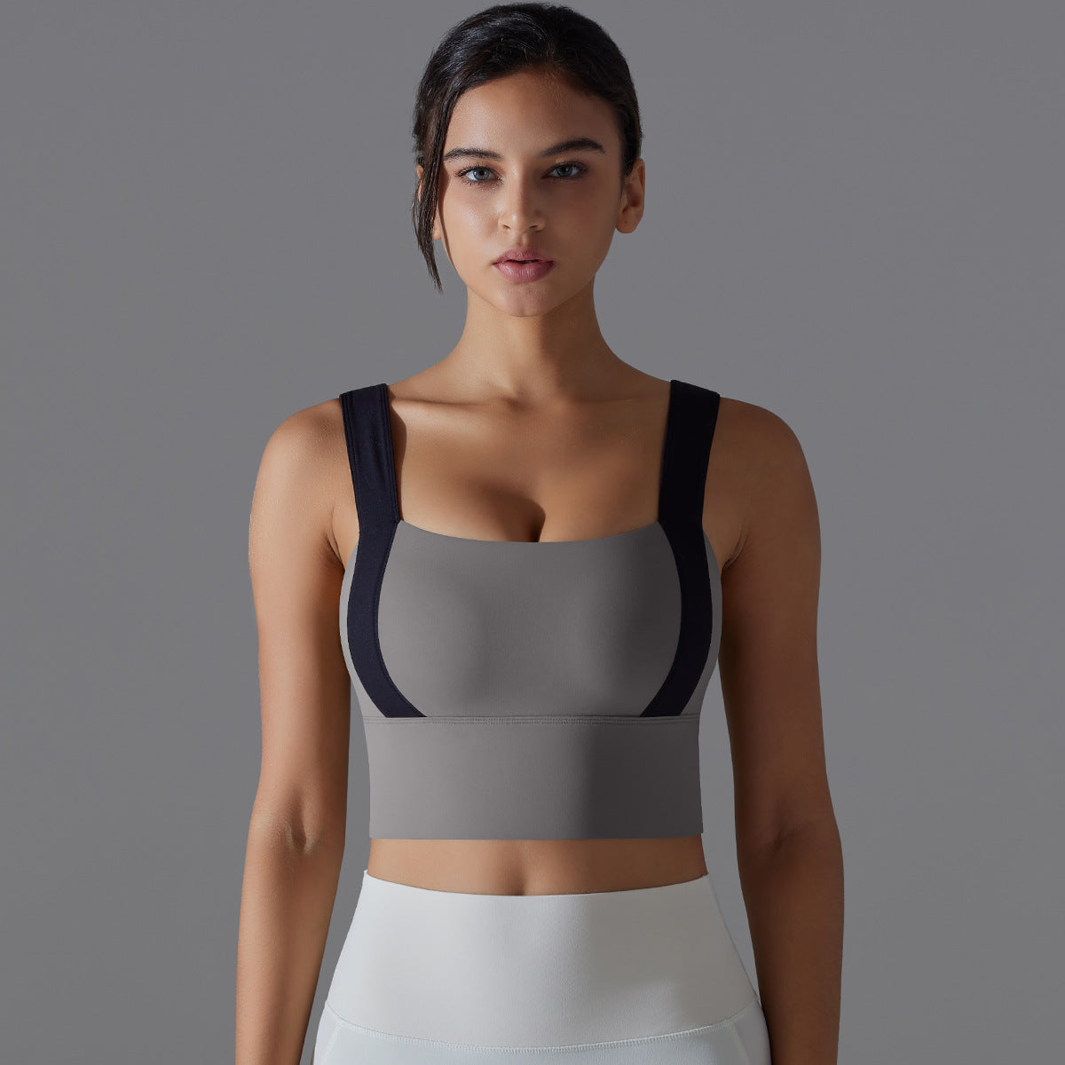 Dual Sided Classic Nylon Sports Bra for Women Back Design for Running Fitness and Yoga