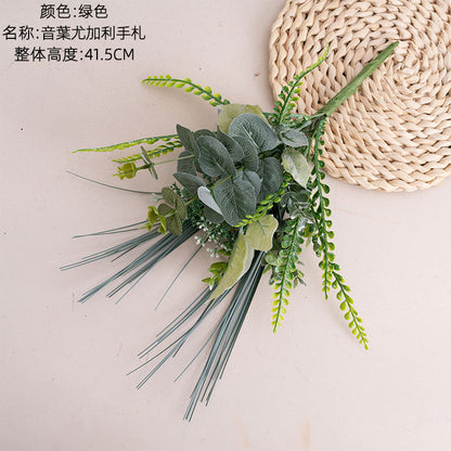 Elegant Artificial Eucalyptus Wedding Bouquet - INS-Style Faux Floral Arrangement for Home Decor - DY1-2503A, Perfect for Bridal Showers, Rustic Weddings, and Stylish Interiors