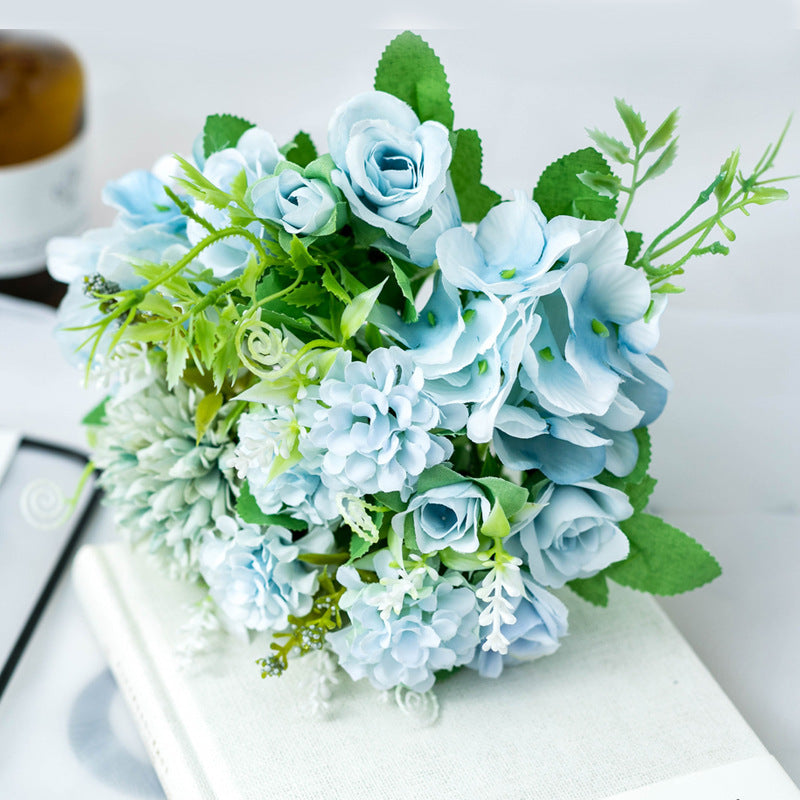 Realistic Faux Flower Bouquet for Home Decor – Elegant Silk Flower Arrangement for Table Centerpiece and Photography