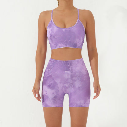 Seamless Printed High End 3 Piece Yoga Set Quick Dry Breathable and Sculpting Leggings for Comfort and Style