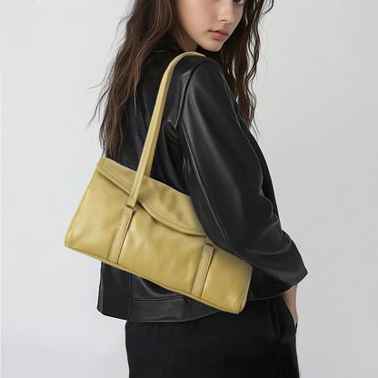 Luxurious French Inspired Genuine Leather Women's Underarm Bag Chic Cowhide Design for Effortless Style and Durability