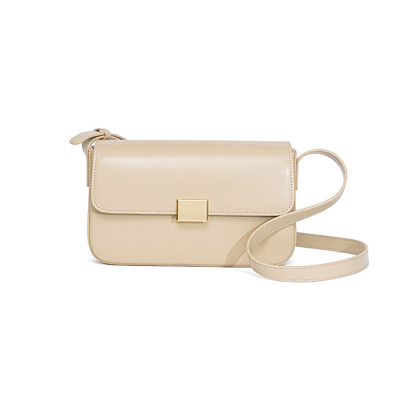 Elegant Candy Colored Luxury Women's Leather Shoulder Bag Versatile Small Square Crossbody Purse for Every Occasion