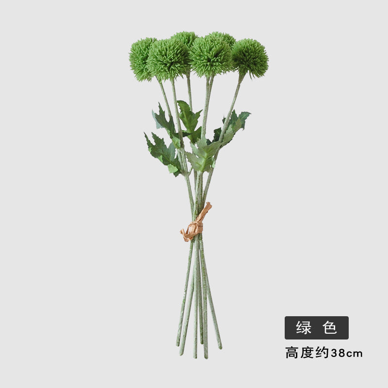 Realistic Artificial Green Onion Flower Bouquet - 6 Head Faux Green Onion Decor for Home, Weddings, and Dandelion Scenes - Perfect for Elegant Floral Arrangements and Lasting Beauty