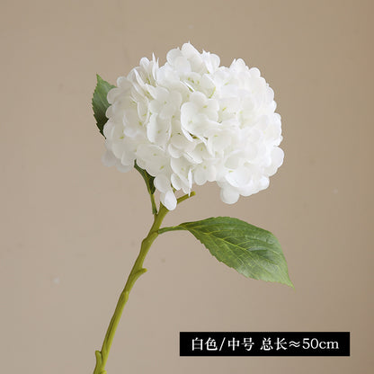 Realistic 3D Touch Hydrating Faux Hydrangea Flower Décor for Home, Dining Table, and Bedroom - Lifelike Silk Floral Arrangement Accent Piece