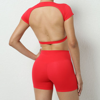 High Waisted Butt Lifting Yoga Set for Women Stretchy Tummy Control Fitness Wear for Quick Drying Comfort and Peachy Curves