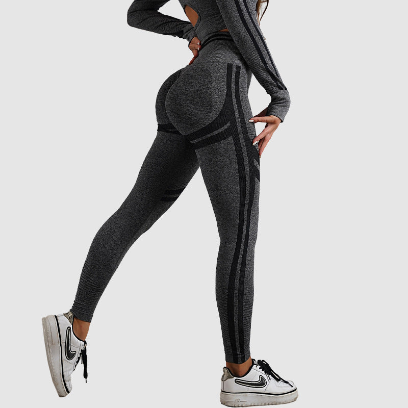 Seamless Striped Peach Fit High Waisted Leggings for Women for Yoga Running and All Your Workout Needs This Fall and Winter