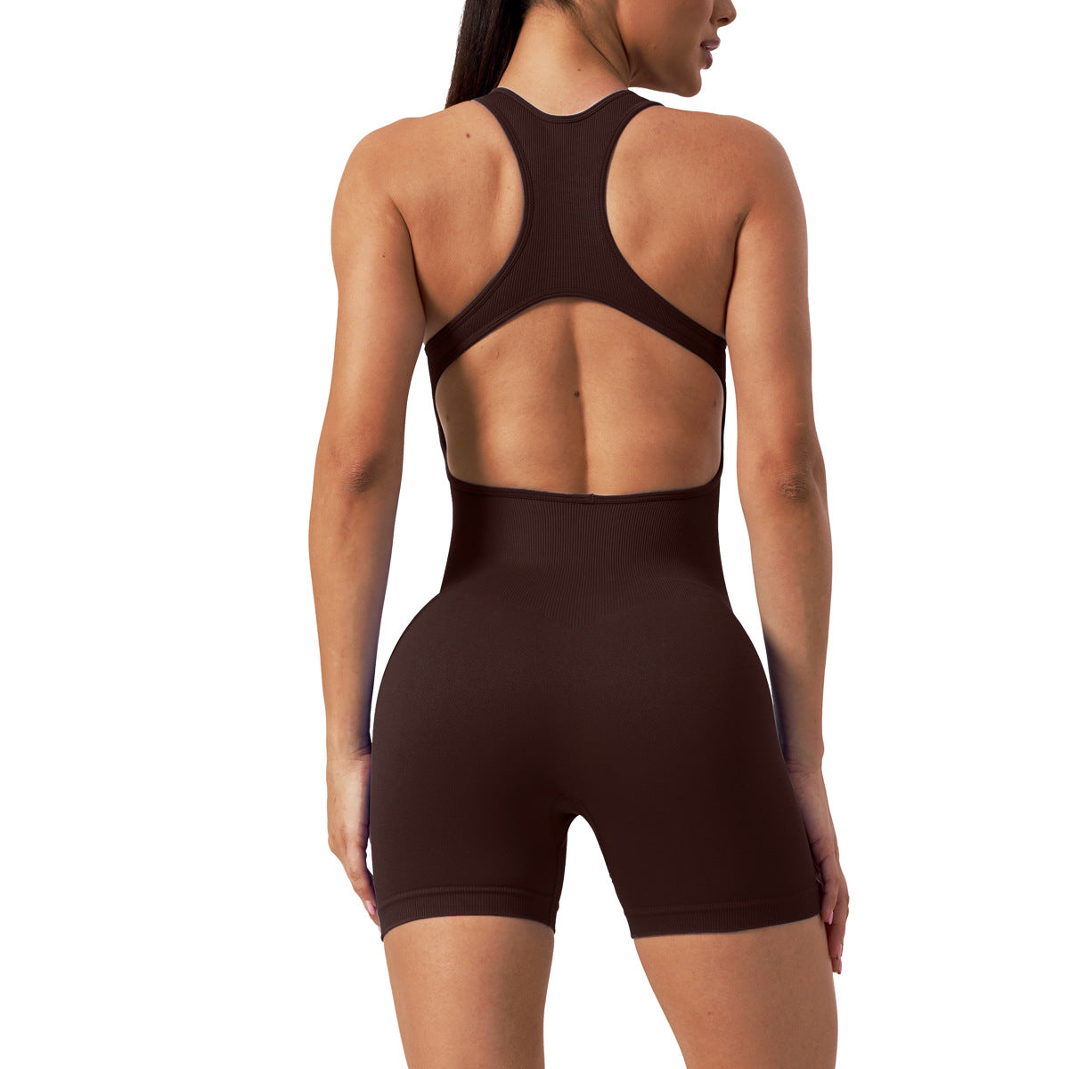 Seamless Women's Yoga Bodysuit with Shorts Comfortable Fitness Gear for a Flattering Look and Enhanced Performance