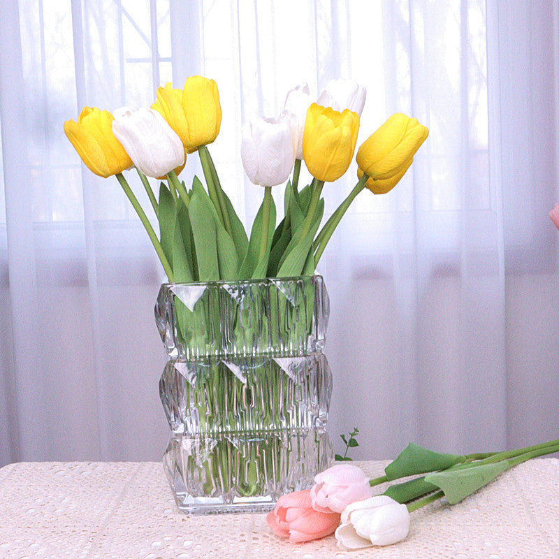 Lifelike Silk Tulip Flowers - Moisturizing Touch, Perfect for Home Décor, Weddings, and Event Decorations