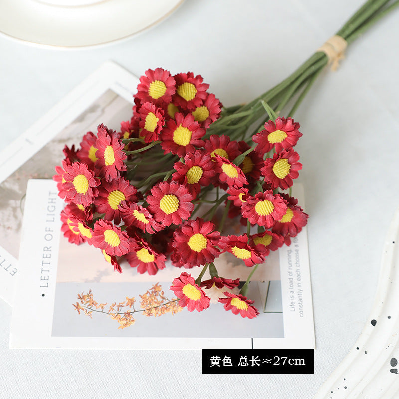 Realistic  Korean Fresh Style Daisy Bouquet - DIY Handcrafted Decor with Chamomile Realistic Flowers for Home and Garden Decoration