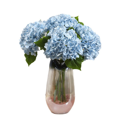 Soft Gel Hydrangea Silk Flower Bouquet - Realistic Home Décor for Living Room - Ideal Faux Floral Arrangement for Elegant Centerpieces and Handheld Bouquets