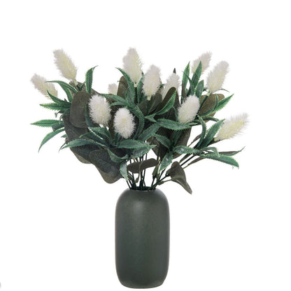 Charming Miniature Bunny Tail Greenery - Realistic Artificial Floral Decor for Weddings, Events, and Home - Trendy INS Style, Model MW73787