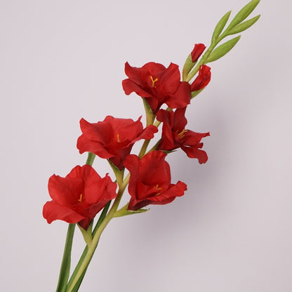 Stunning Single Stem Gladiolus Artificial Flower for Living Room Decor - Perfect for Coffee Tables, Dining Tables, Wedding Backdrops, and Photography Props