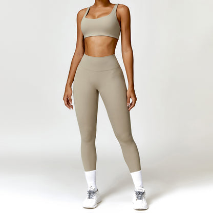 Winter High Waisted Compression Yoga Set Quick Dry Two Piece Running and Fitness Outfit for Comfort and Performance Style 8518