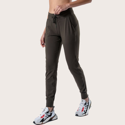 High Waisted Women's Jogging Pants Breathable 3 4 Length Yoga Fitness Leggings for Comfort and Performance