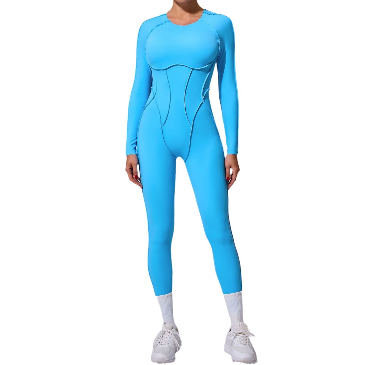 Women's Full Body Yoga Jumpsuit with Open Back Long Sleeve High Performance Leggings for Winter Workouts Comfortable and Supportive Activewear