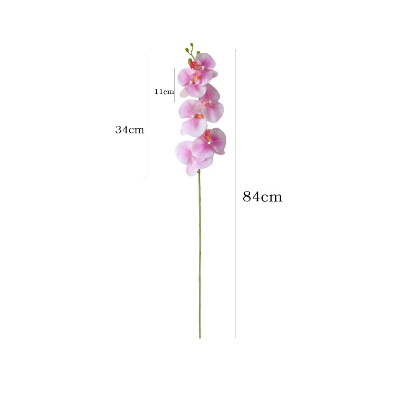 Silk Six-Head Phalaenopsis Orchid Artificial Flowers – Perfect for Living Room Decor, Wedding Venue Arrangements, and Elegant Home Accents