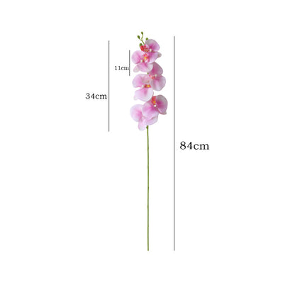 Silk Six-Head Phalaenopsis Orchid Artificial Flowers – Perfect for Living Room Decor, Wedding Venue Arrangements, and Elegant Home Accents