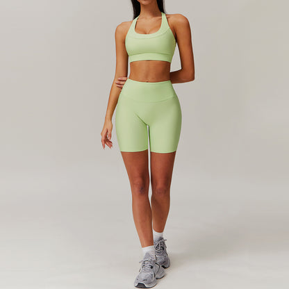 High Waist Ribbed Yoga Set for Women and Comfortable Activewear for Running Gym and Fitness Quick Dry Tight Fit Sports Outfit 8883