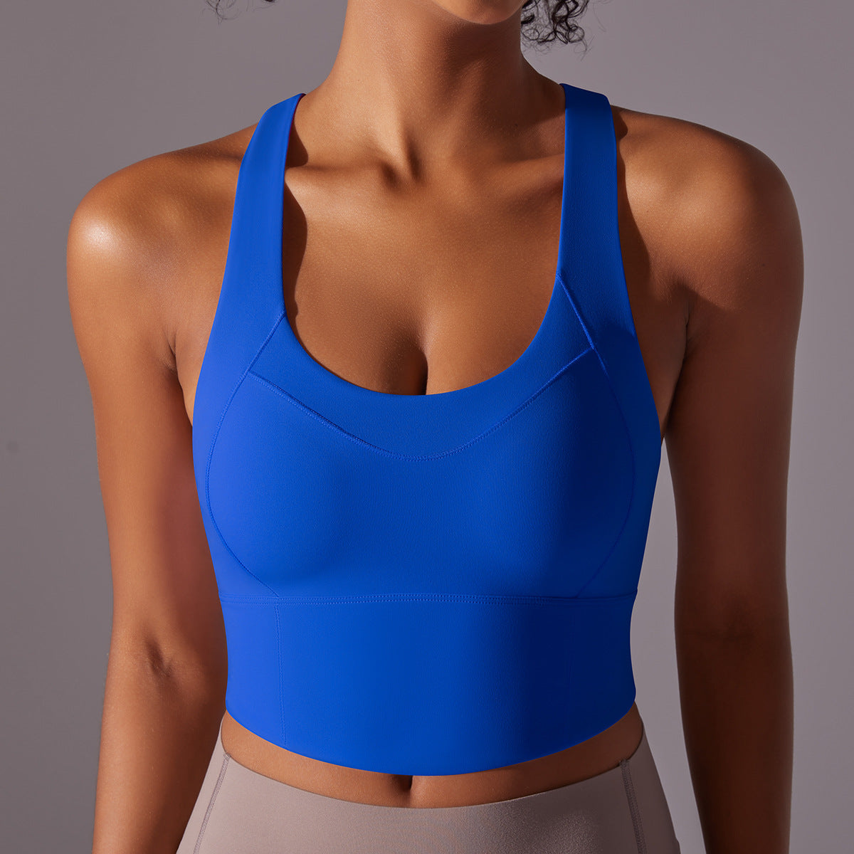 Sports Yoga Bra with Cross Back Design for Enhanced Support High Elastic Moisture Wicking for Running and Intense Workouts