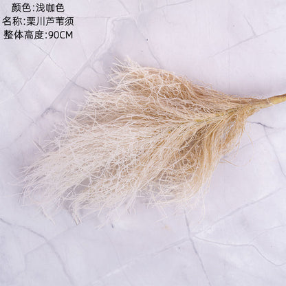 Wind Willow Reed Fiber Faux Flowers for Home Decor - Elegant Wedding and Event Decoration - MW89004