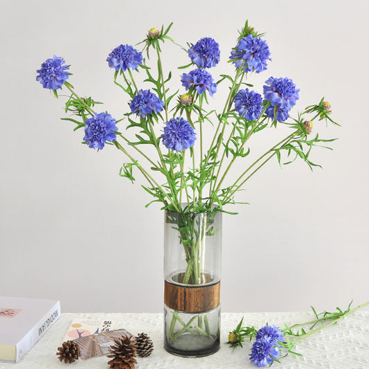 Lifelike Blue Narrow Leaf Flower Arrangement - Perfect for Living Room Decor, Wedding Receptions, and Event Styling - Beautiful Artificial Flower Bouquet for Home and Party Decoration