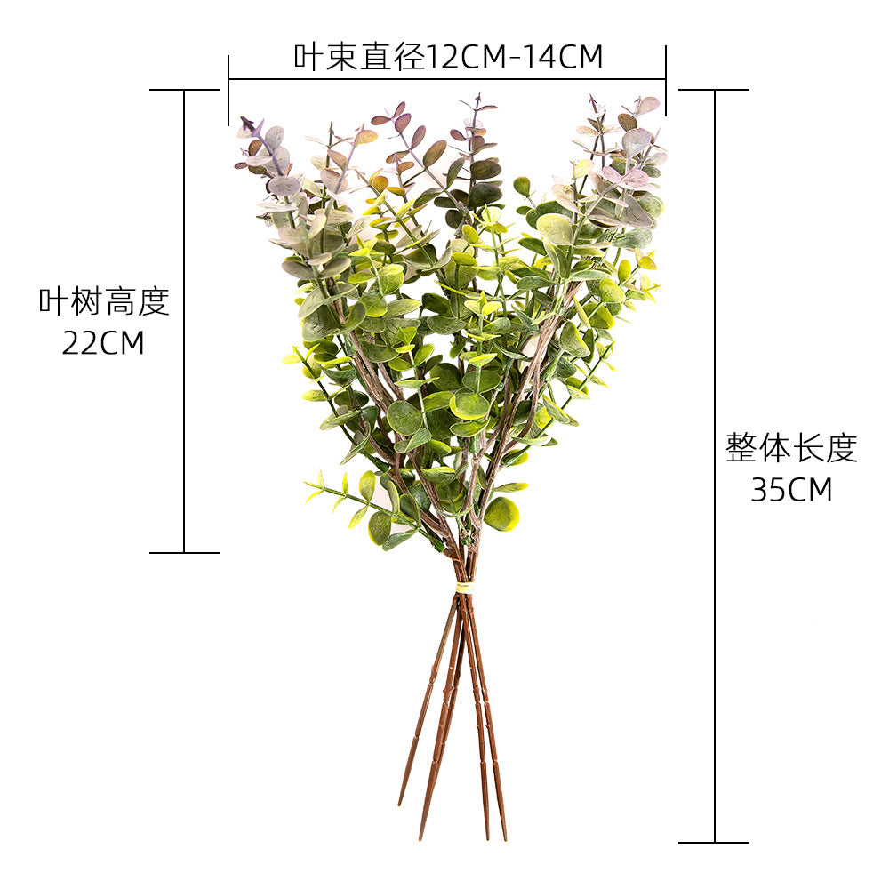 Realistic Money Leaf Eucalyptus Bouquet - Perfect for Home Decor, Weddings, and INS Aesthetic - Artificial Flowers MW04401