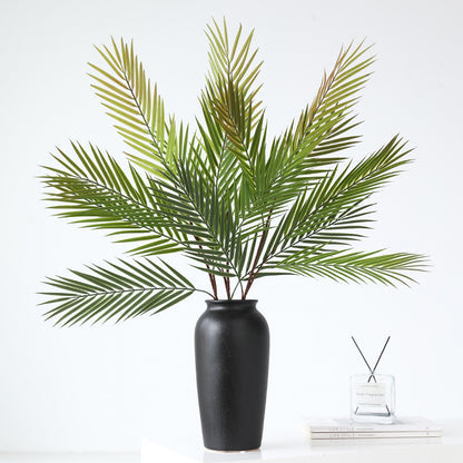 Lifelike Long-Branch Faux Green Palm Leaf Plant - Perfect for Outdoor Decor, Landscape Design, and Elegant Wedding Settings