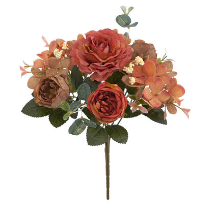 Stunning European-Style Artificial Floral Arrangements: Snowflake Hibiscus, Peony, Hydrangea & Rose Bouquets for Weddings and Event Decor – Perfect for Storefront and Home Decorative Touch